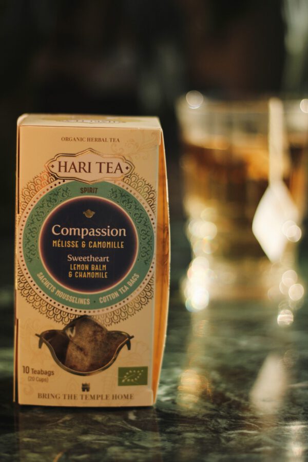Hari tea Melisse Mélisse Kamille Camomille Compassion balm Biologisch Temple Organical Herbaltea Herbal Tea
