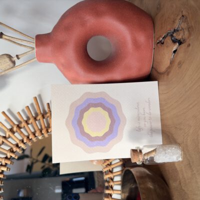 wenskaart met wensflesje