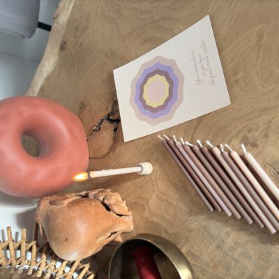 kaartset met meditatiekaarsen